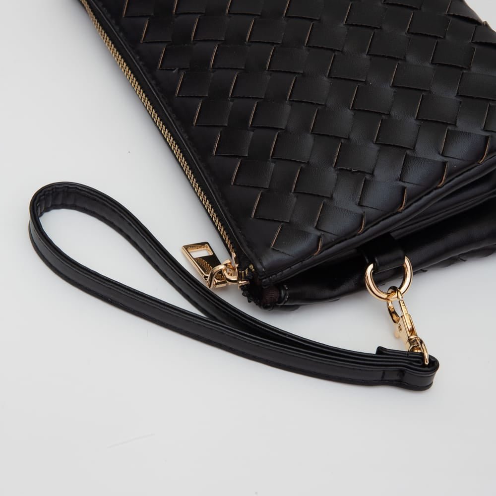 TG10647 Kate Woven Three Compartment Crossbody Wristlet Bag - MiMi Wholesale