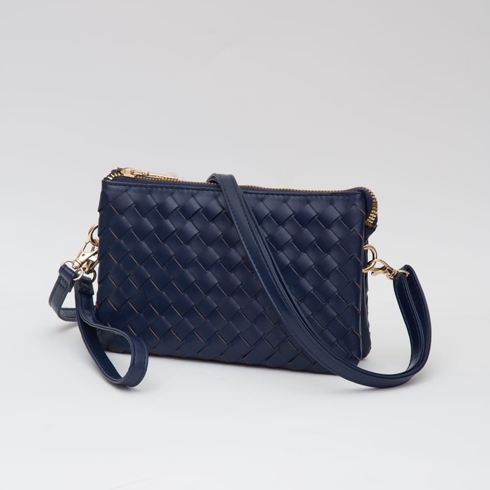 TG10647 Kate Woven Three Compartment Crossbody Wristlet Bag - MiMi Wholesale