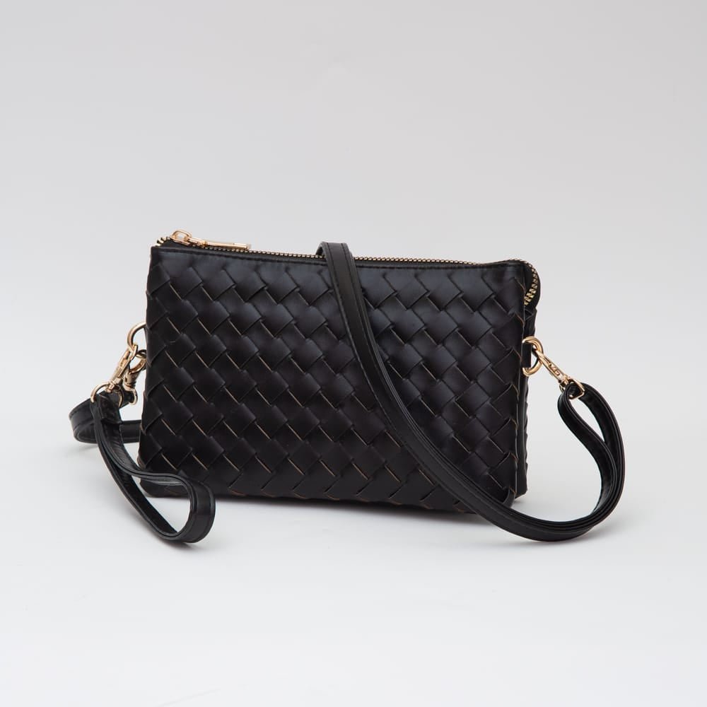 TG10647 Kate Woven Three Compartment Crossbody Wristlet Bag - MiMi Wholesale