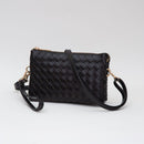 TG10647 Kate Woven Three Compartment Crossbody Wristlet Bag - MiMi Wholesale
