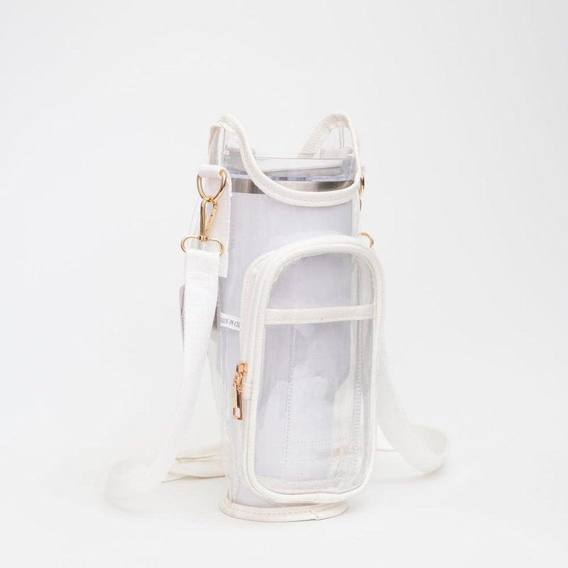 TG10651 Clear Gameday/Stadium Tumbler Holder Crossbody - MiMi Wholesale