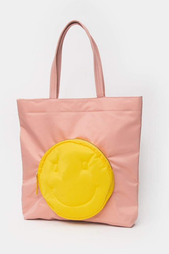 TG10662 Smiley Pocket Tote Bag - MiMi Wholesale