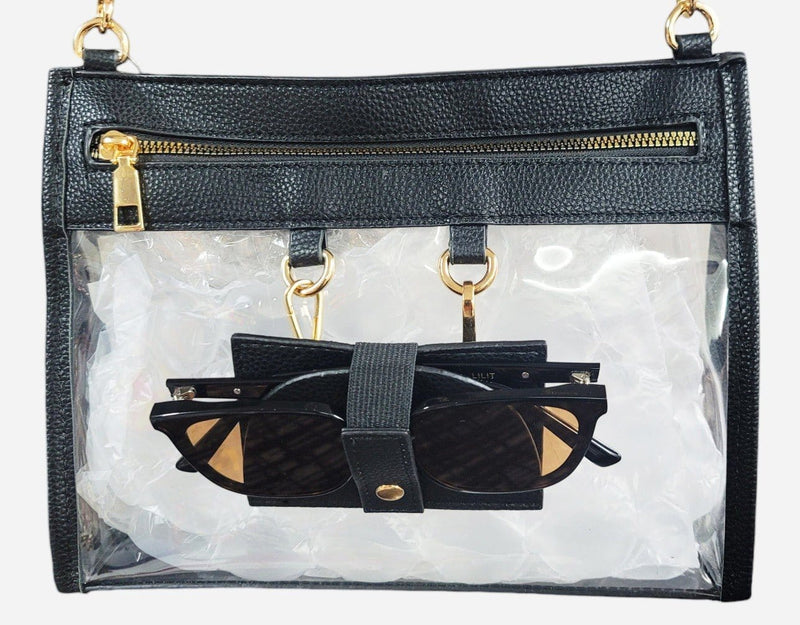 TG10666 Clear Gameday Crossbody Bag With Sunglasses Holder - MiMi Wholesale