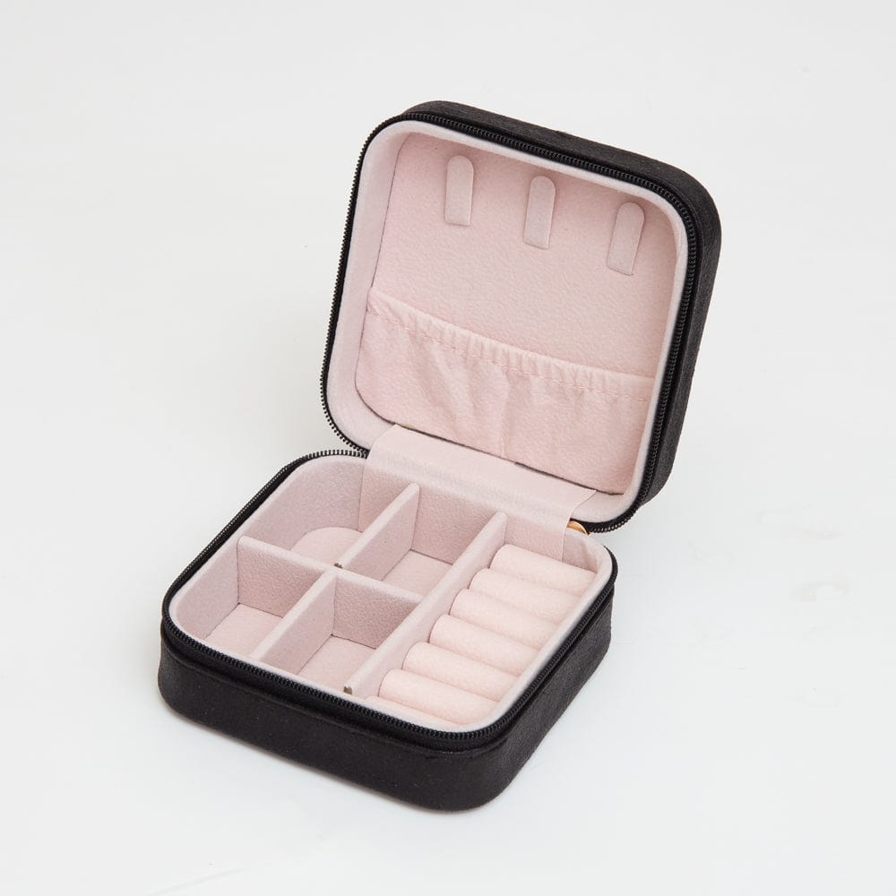 TG10699 Rhinestone Zip Around Square Jewelry Box - MiMi Wholesale