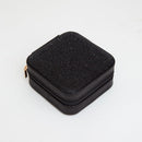 TG10699 Rhinestone Zip Around Square Jewelry Box - MiMi Wholesale