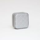 TG10707 Quilted Zip Around Square Jewelry Box - MiMi Wholesale