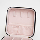 TG10707 Quilted Zip Around Square Jewelry Box - MiMi Wholesale