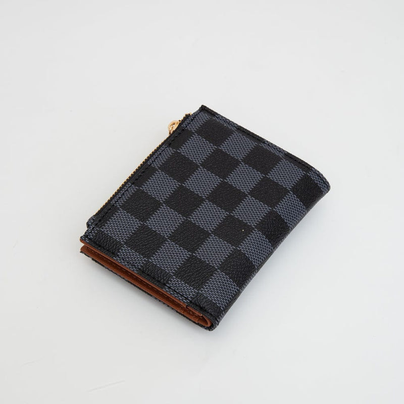 TG10712 Checker Print Wallet - MiMi Wholesale