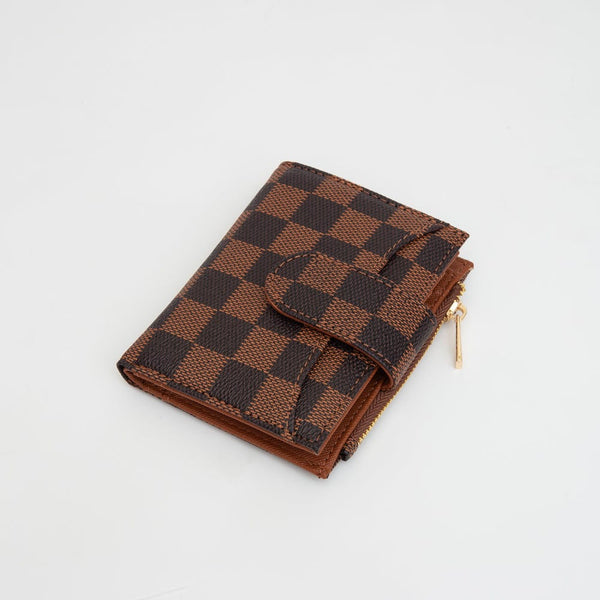 TG10712 Checker Print Wallet - MiMi Wholesale