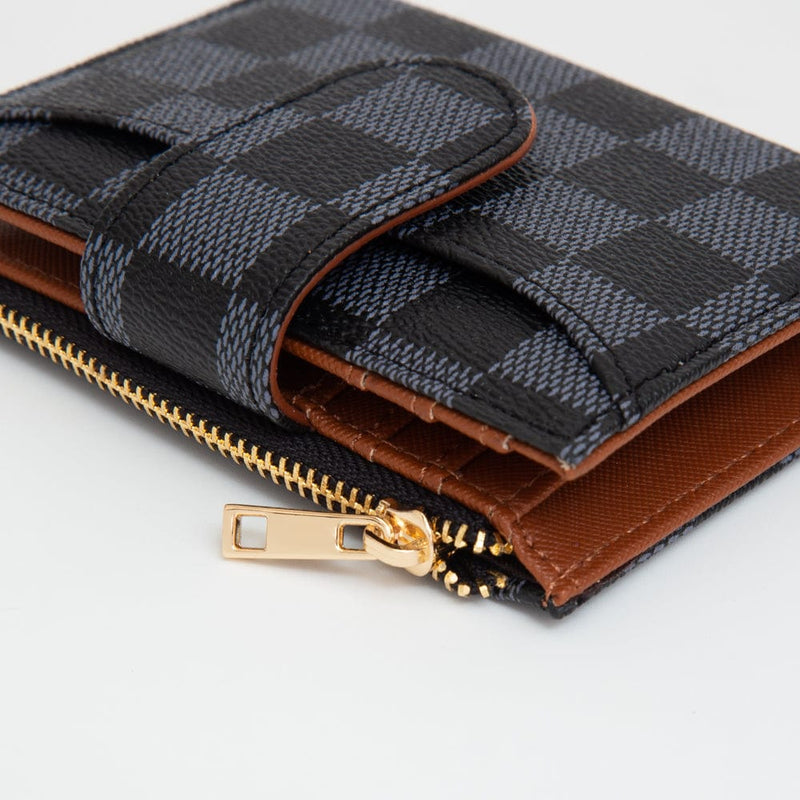 TG10712 Checker Print Wallet - MiMi Wholesale