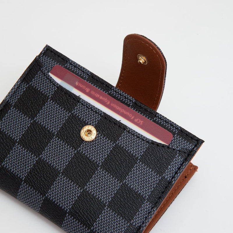 TG10712 Checker Print Wallet - MiMi Wholesale