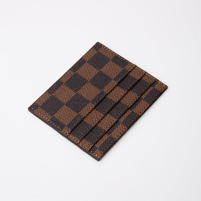 TG10716 Checker Print Cardholder - MiMi Wholesale