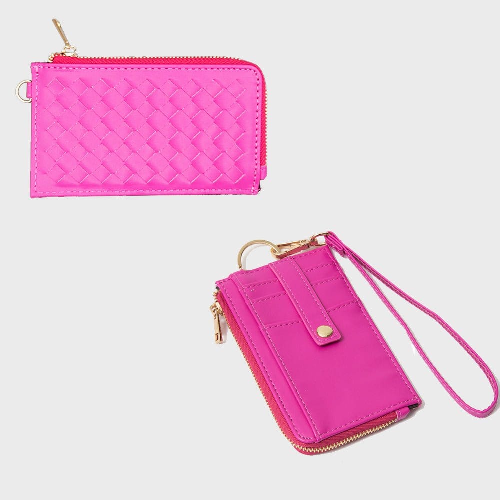 TG10717 Woven Slim Cardholder Wallet With Wristlet - MiMi Wholesale