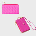 TG10717 Woven Slim Cardholder Wallet With Wristlet - MiMi Wholesale