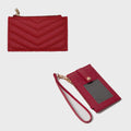 TG10721 Quilted Chevron Slim Cardholder Wallet With Wristlet - MiMi Wholesale