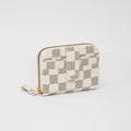 TG10739 Small Checker Zip Wallet - MiMi Wholesale