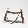 TG10754 Checker Clear Bag With Chain Strap - MiMi Wholesale