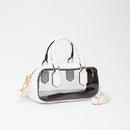 TG10774 Clear Wide Satchel/Crossbody Bag - MiMi Wholesale