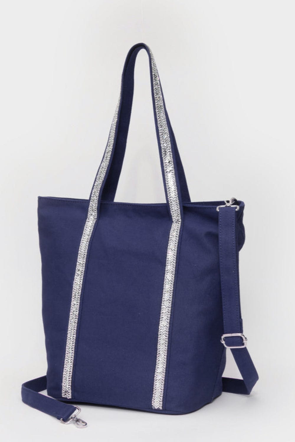 TG10812 Rhinestone Detail Canvas Tote Bag - MiMi Wholesale
