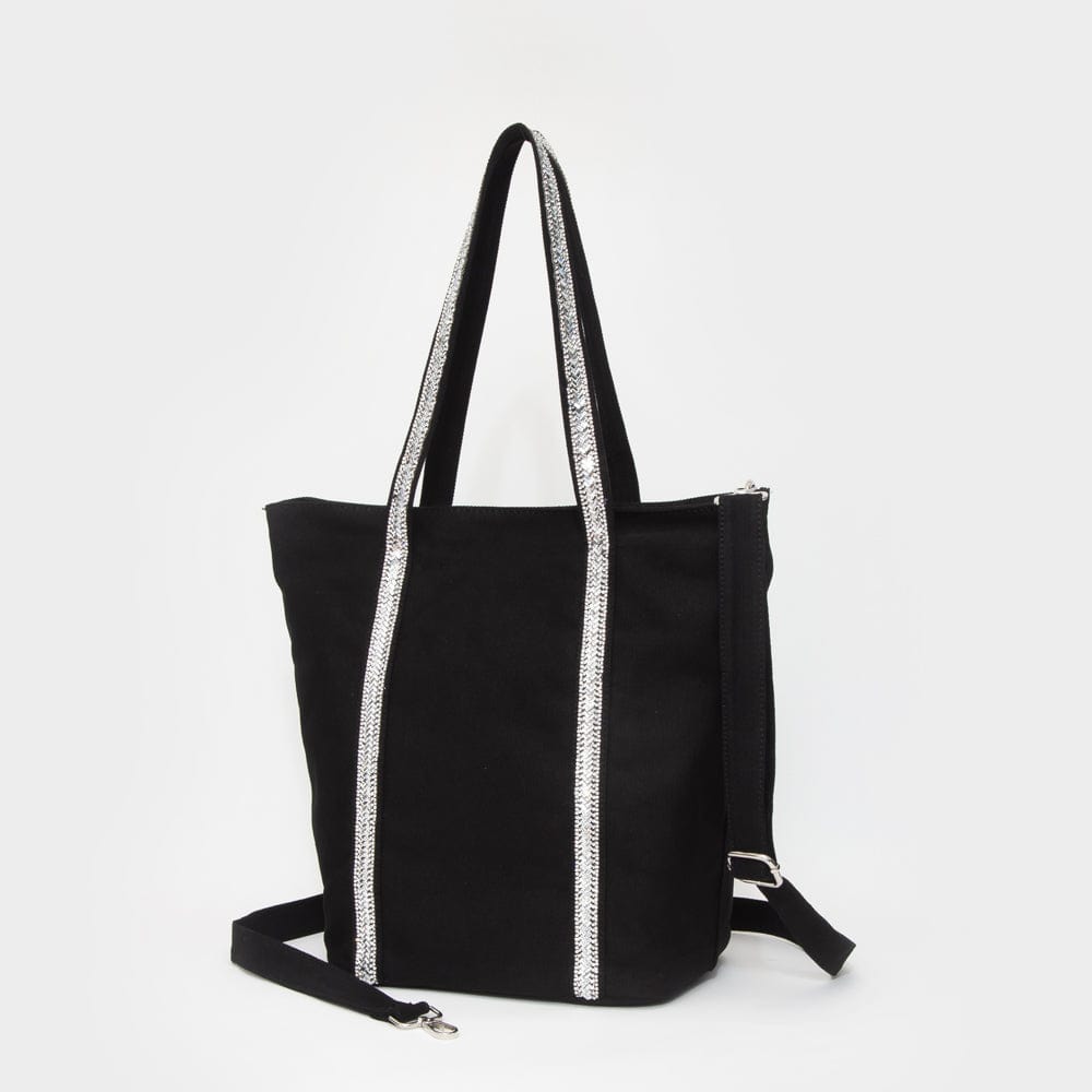 TG10812 Rhinestone Detail Canvas Tote Bag - MiMi Wholesale