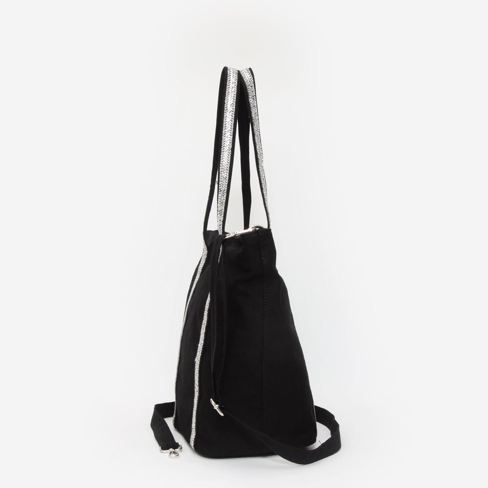 TG10812 Rhinestone Detail Canvas Tote Bag - MiMi Wholesale