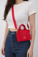 TG10862 Rhinestone Canvas Mini Tote/Crossbody Bag - MiMi Wholesale