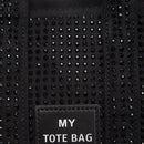 TG10862 Rhinestone Canvas Mini Tote/Crossbody Bag - MiMi Wholesale