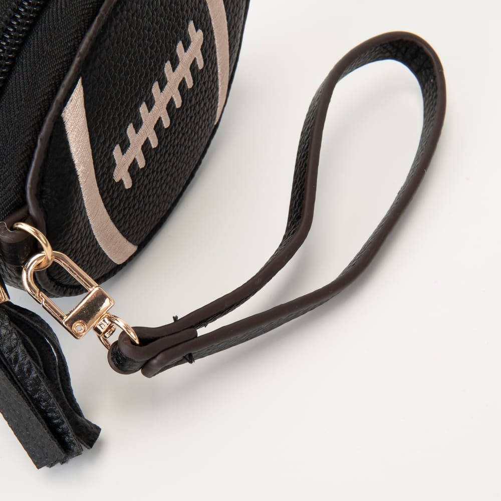 TG10875 Football Wristlet Coin Pouch with Tassel - MiMi Wholesale