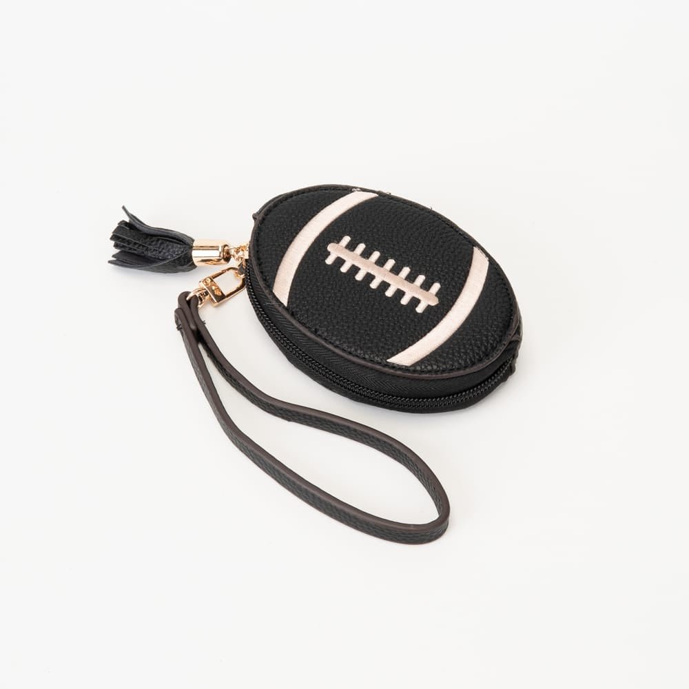 TG10875 Football Wristlet Coin Pouch with Tassel - MiMi Wholesale