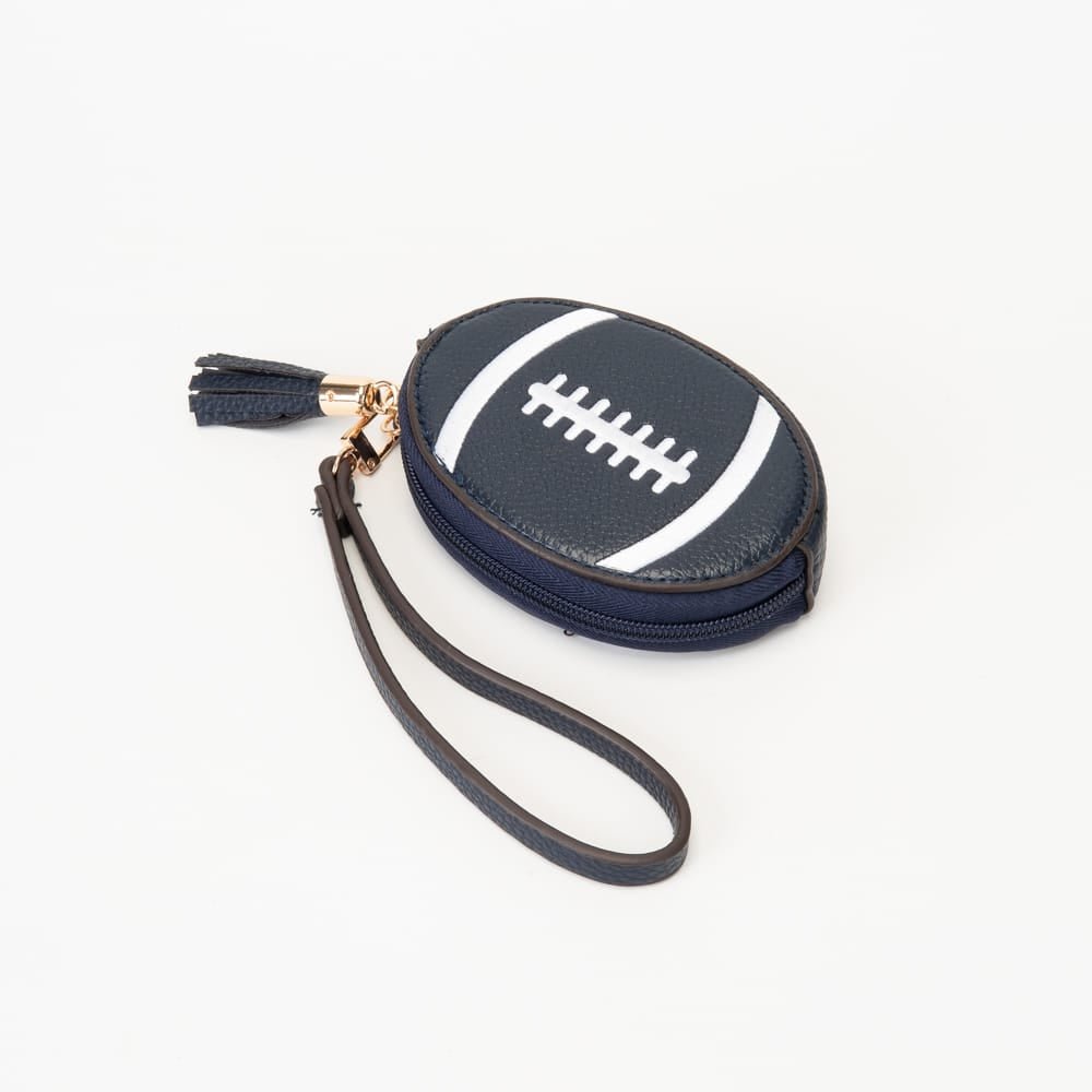TG10875 Football Wristlet Coin Pouch with Tassel - MiMi Wholesale
