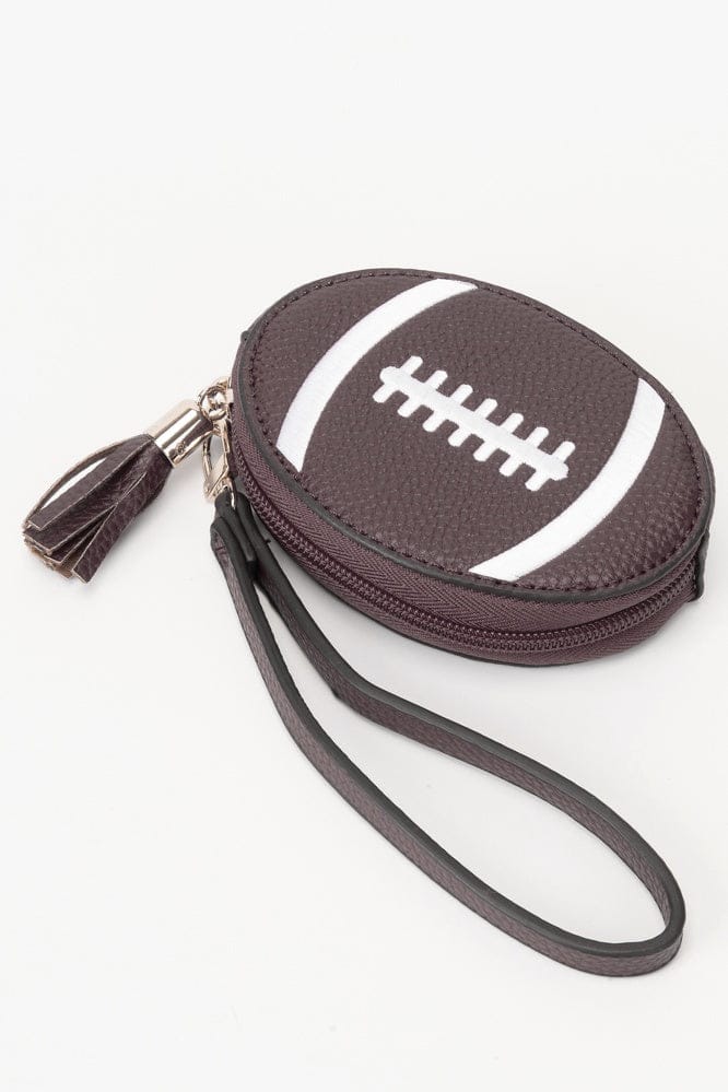 TG10875 Football Wristlet Coin Pouch with Tassel - MiMi Wholesale