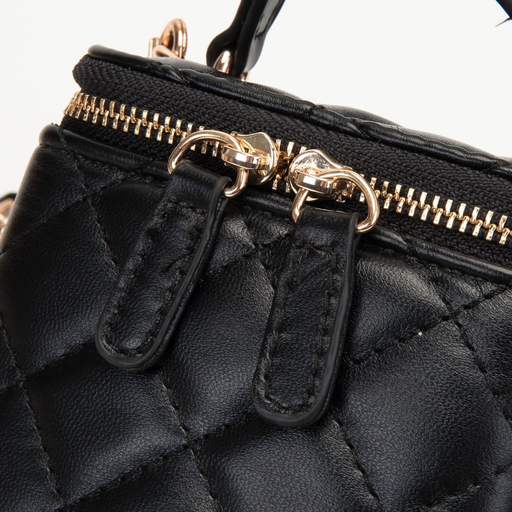 TG10877 Shelly Quilted Top Handle Mini Bag - MiMi Wholesale