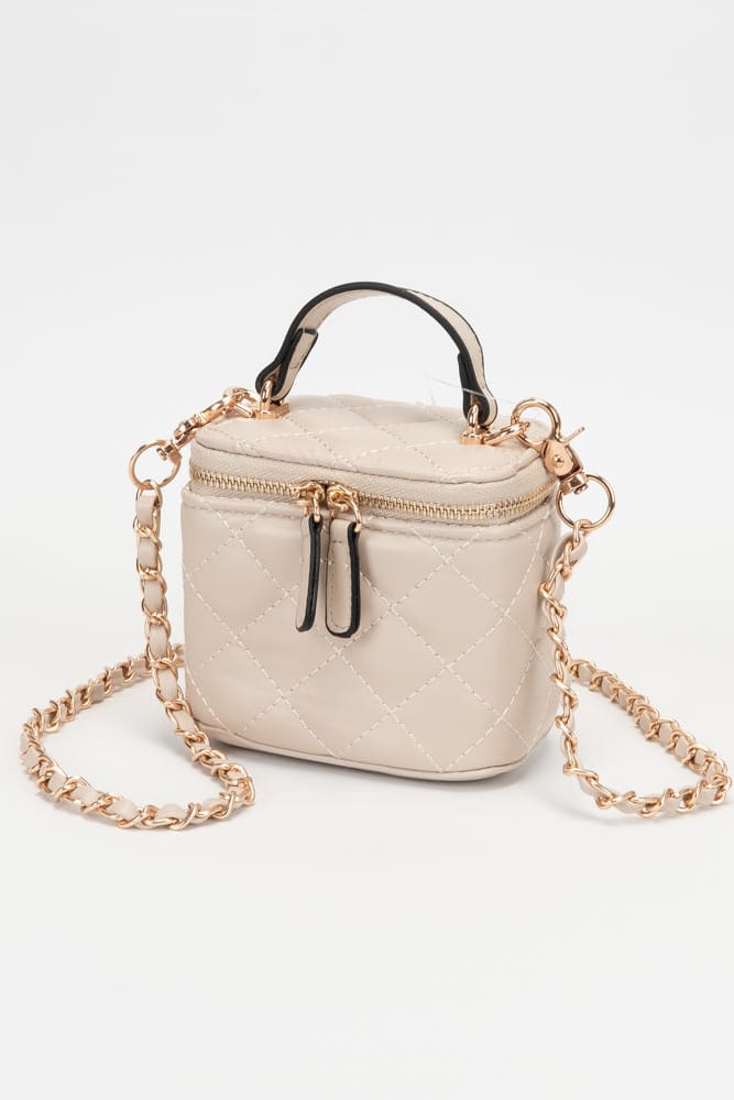 TG10877 Shelly Quilted Top Handle Mini Bag - MiMi Wholesale