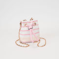 TG10885 Lola Stripe Mini Bucket Crossbody Bag - MiMi Wholesale