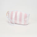 TG10907 Sylvia Stripe Glossy Makeup Bag with Wrist Strap - MiMi Wholesale