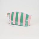 TG10907 Sylvia Stripe Glossy Makeup Bag with Wrist Strap