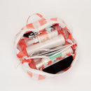 TG10908 Rosalia Stripe Glossy Train Case Makeup Bag with Handle - MiMi Wholesale