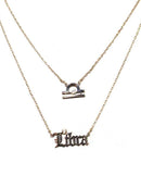 TN9085 Zodiac Sign and Name Necklace Set - MiMi Wholesale