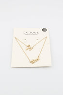 TN9085 Zodiac Sign and Name Necklace Set - MiMi Wholesale
