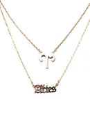 TN9085 Zodiac Sign and Name Necklace Set - MiMi Wholesale