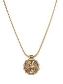 TN9113 Assorted 12 Piece Gold or Silver Zodiac Sign Medallion Necklace Pack - MiMi Wholesale