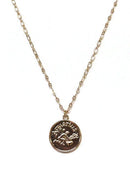 TN9114 Assorted 12 Piece Gold or Silver Zodiac Sign and Name Medallion Necklace Pack - MiMi Wholesale