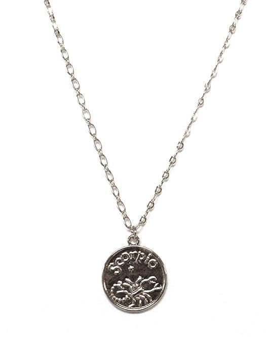 TN9114 Assorted 12 Piece Gold or Silver Zodiac Sign and Name Medallion Necklace Pack - MiMi Wholesale
