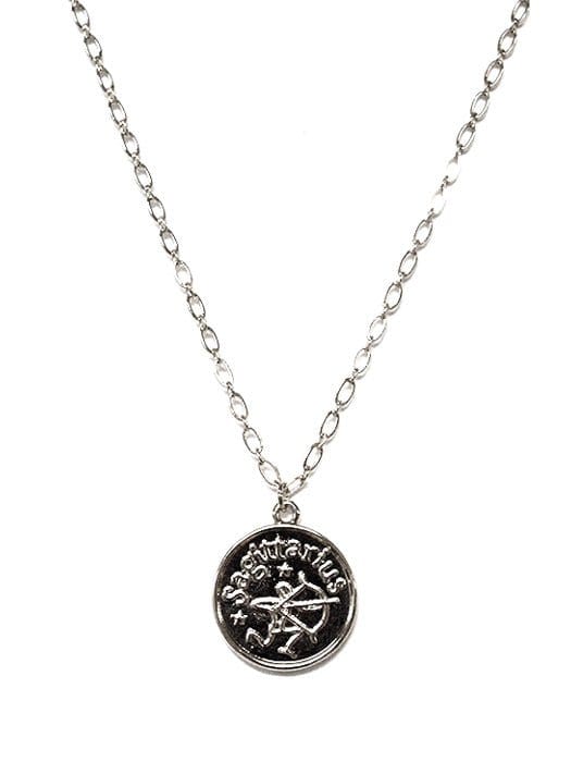 TN9114 Assorted 12 Piece Gold or Silver Zodiac Sign and Name Medallion Necklace Pack - MiMi Wholesale