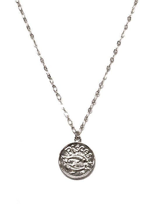 TN9114 Assorted 12 Piece Gold or Silver Zodiac Sign and Name Medallion Necklace Pack - MiMi Wholesale