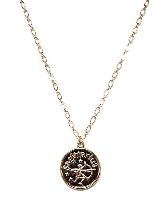 TN9114 Assorted 12 Piece Gold or Silver Zodiac Sign and Name Medallion Necklace Pack - MiMi Wholesale