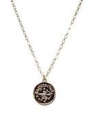 TN9114 Assorted 12 Piece Gold or Silver Zodiac Sign and Name Medallion Necklace Pack - MiMi Wholesale