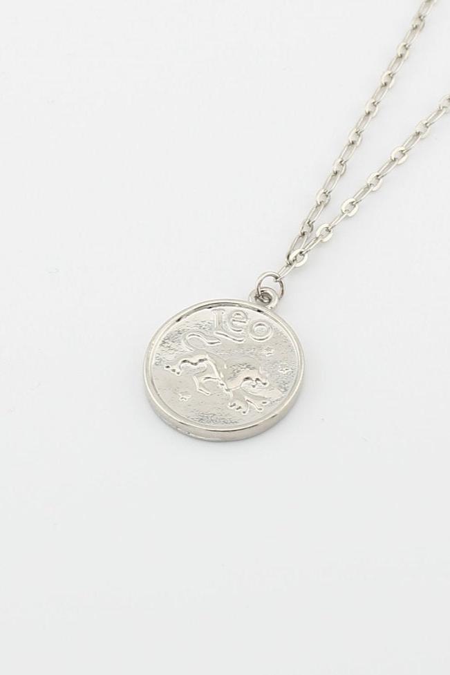 TN9114 Assorted 12 Piece Gold or Silver Zodiac Sign and Name Medallion Necklace Pack - MiMi Wholesale