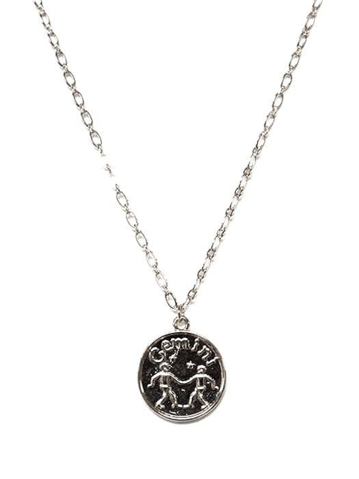 TN9114 Assorted 12 Piece Gold or Silver Zodiac Sign and Name Medallion Necklace Pack - MiMi Wholesale