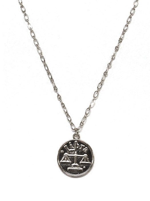 TN9114 Assorted 12 Piece Gold or Silver Zodiac Sign and Name Medallion Necklace Pack - MiMi Wholesale